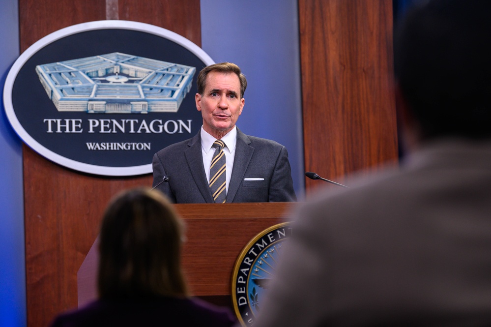 Pentagon Press Secretary John F. Kirby holds press briefing