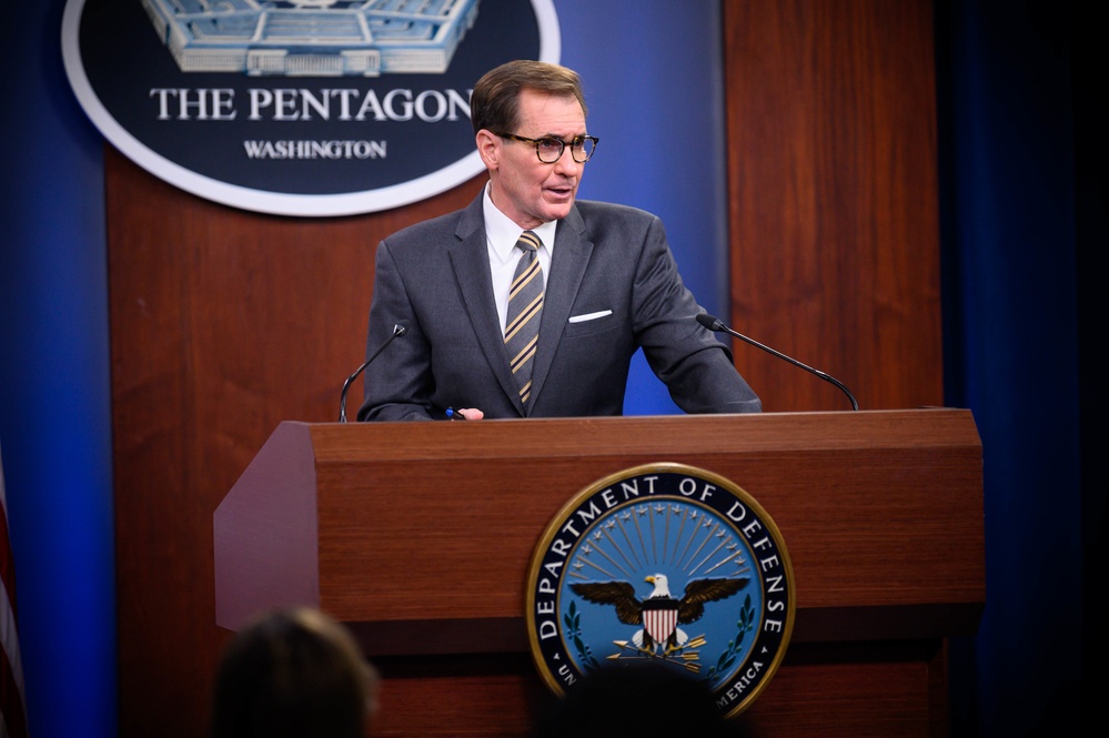 Pentagon Press Secretary John F. Kirby holds press briefing