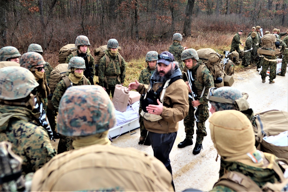 6th Marine Regiment Marines participate in Cold-Weather Operations Course training at Fort McCoy