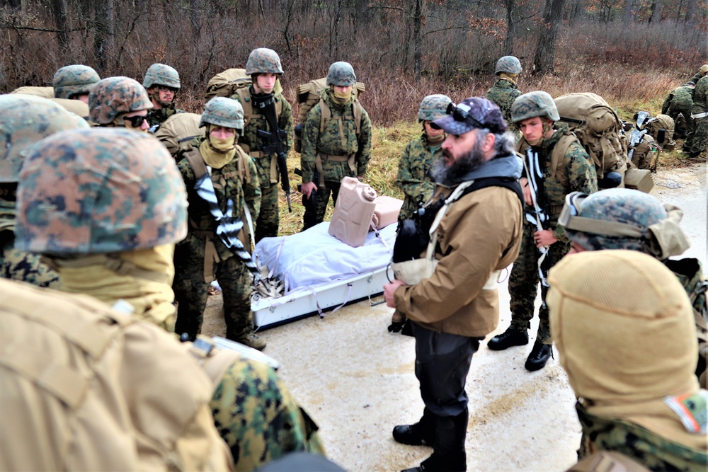 6th Marine Regiment Marines participate in Cold-Weather Operations Course training at Fort McCoy