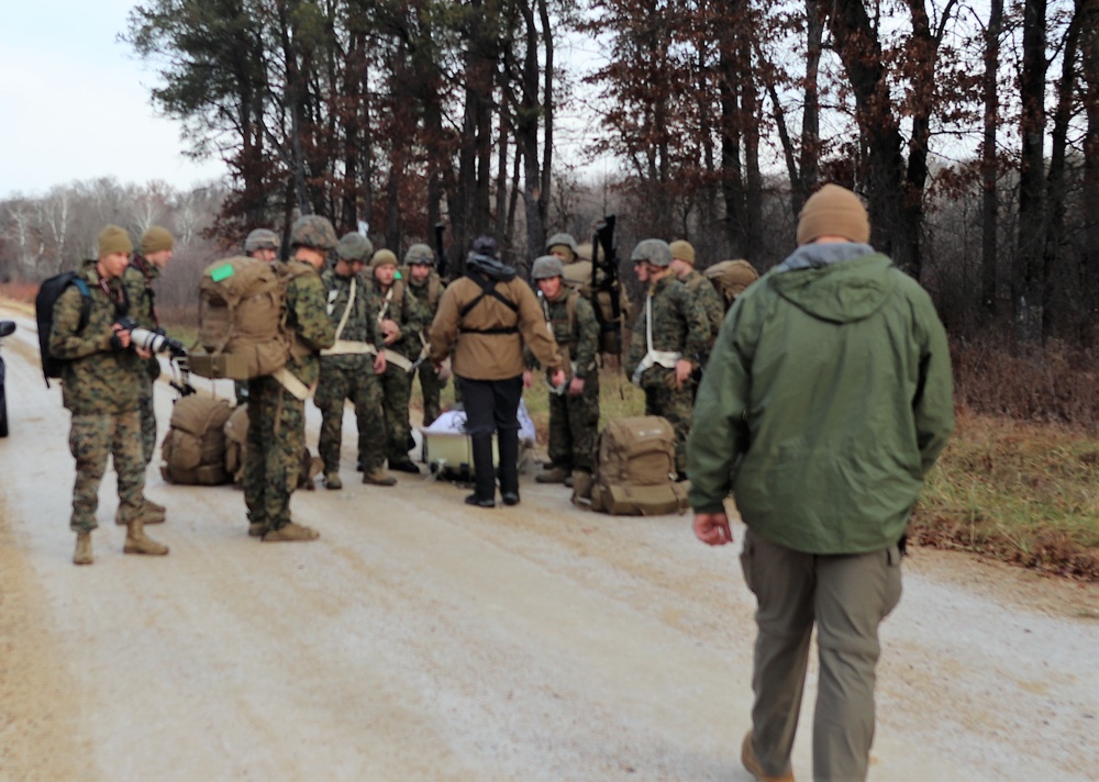 6th Marine Regiment Marines participate in Cold-Weather Operations Course training at Fort McCoy