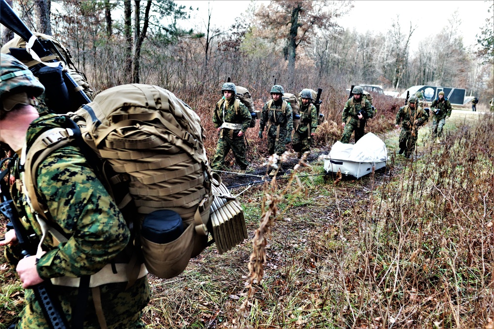 6th Marine Regiment Marines participate in Cold-Weather Operations Course training at Fort McCoy