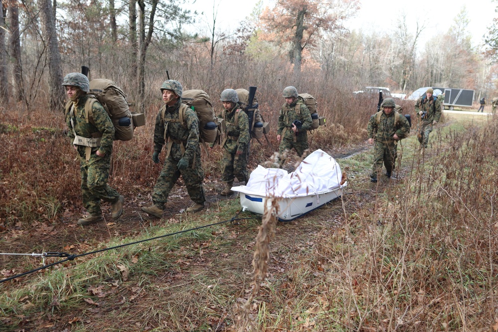 6th Marine Regiment Marines participate in Cold-Weather Operations Course training at Fort McCoy