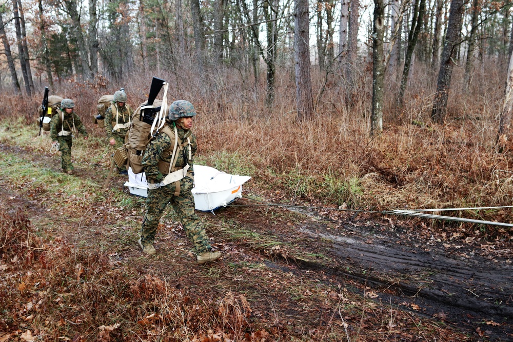 6th Marine Regiment Marines participate in Cold-Weather Operations Course training at Fort McCoy