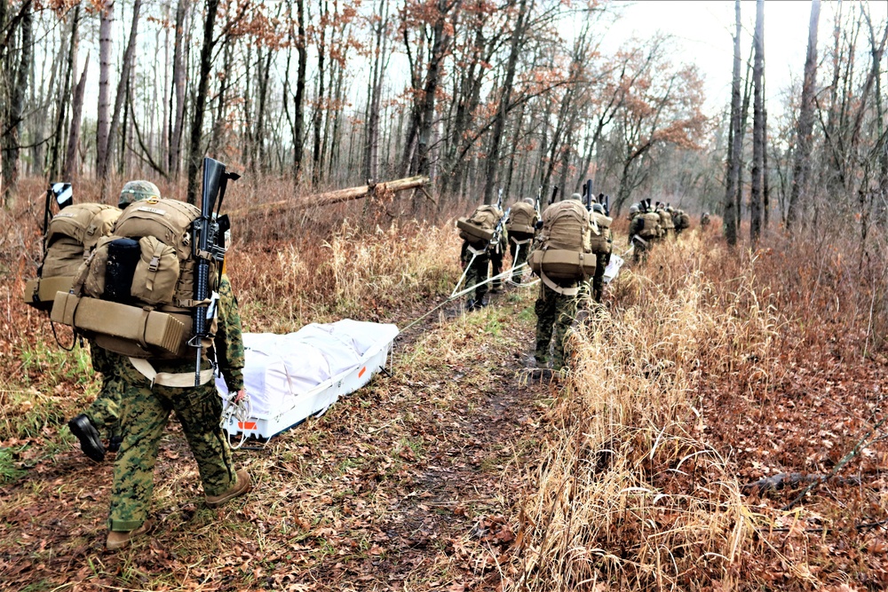 6th Marine Regiment Marines participate in Cold-Weather Operations Course training at Fort McCoy