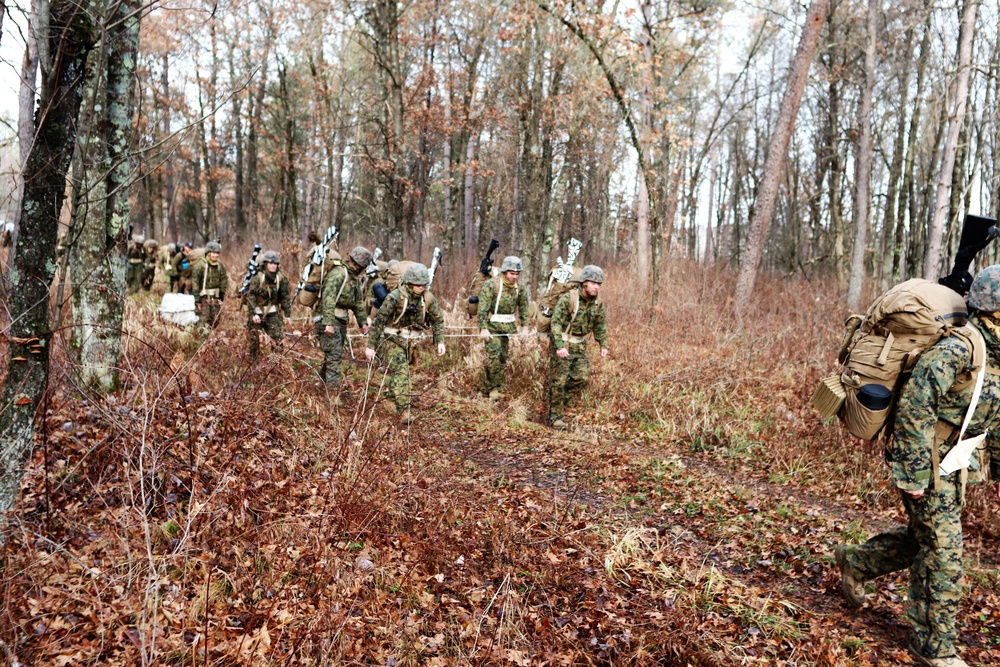 6th Marine Regiment Marines participate in Cold-Weather Operations Course training at Fort McCoy