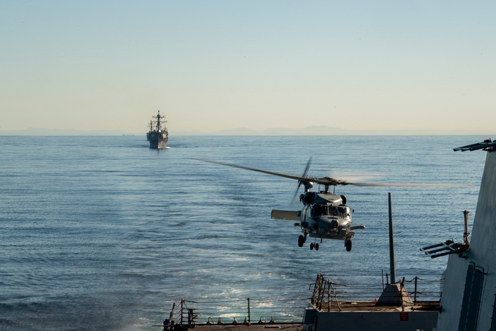 USS Sampson Formation Exercise