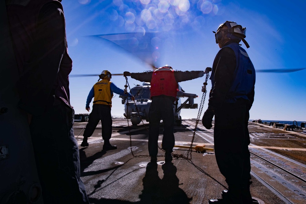 USS Spruance Flight Ops