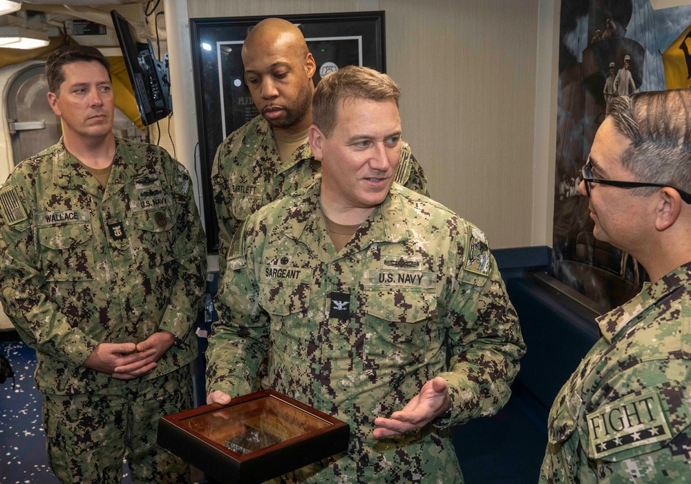 USS Dewey Receives USS Arizona Relic