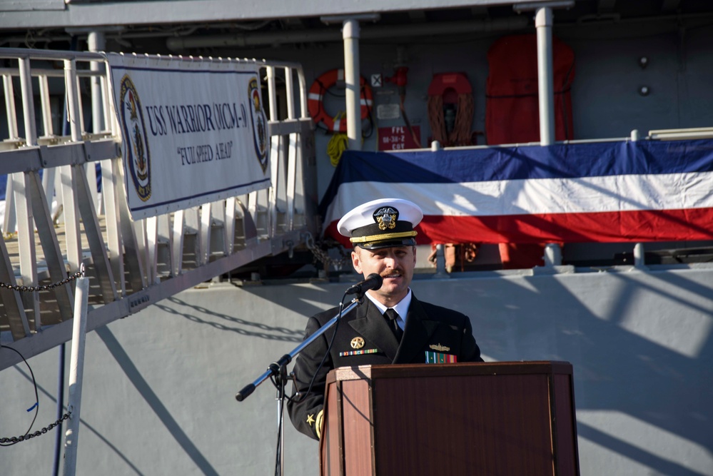 USS Warrior Change of Command Ceremony