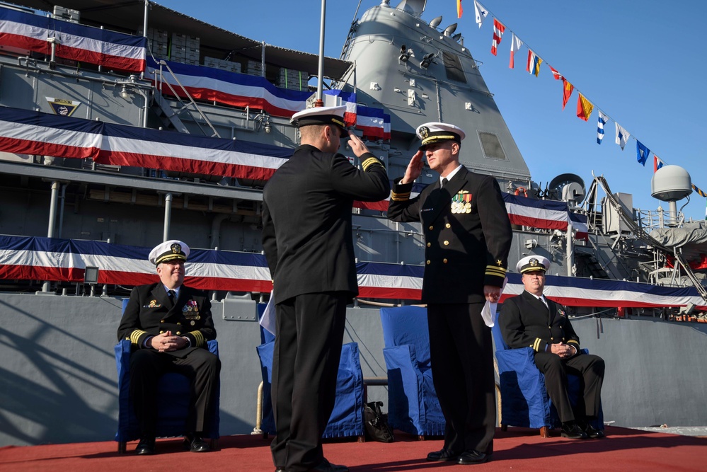 USS Warrior Change of Command Ceremony