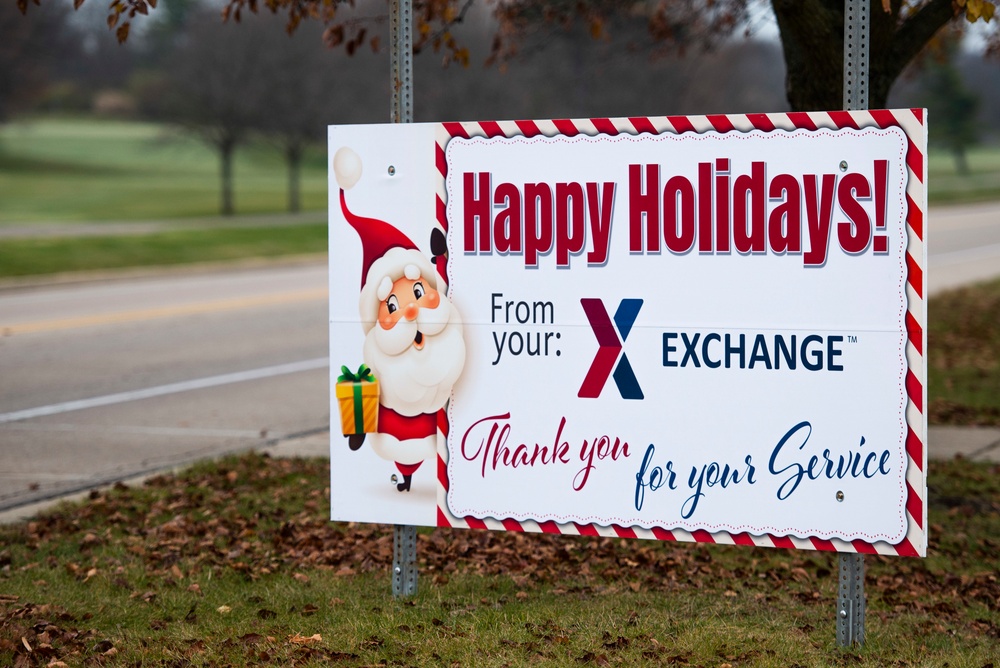 Giant Christmas cards appear at Wright-Patt