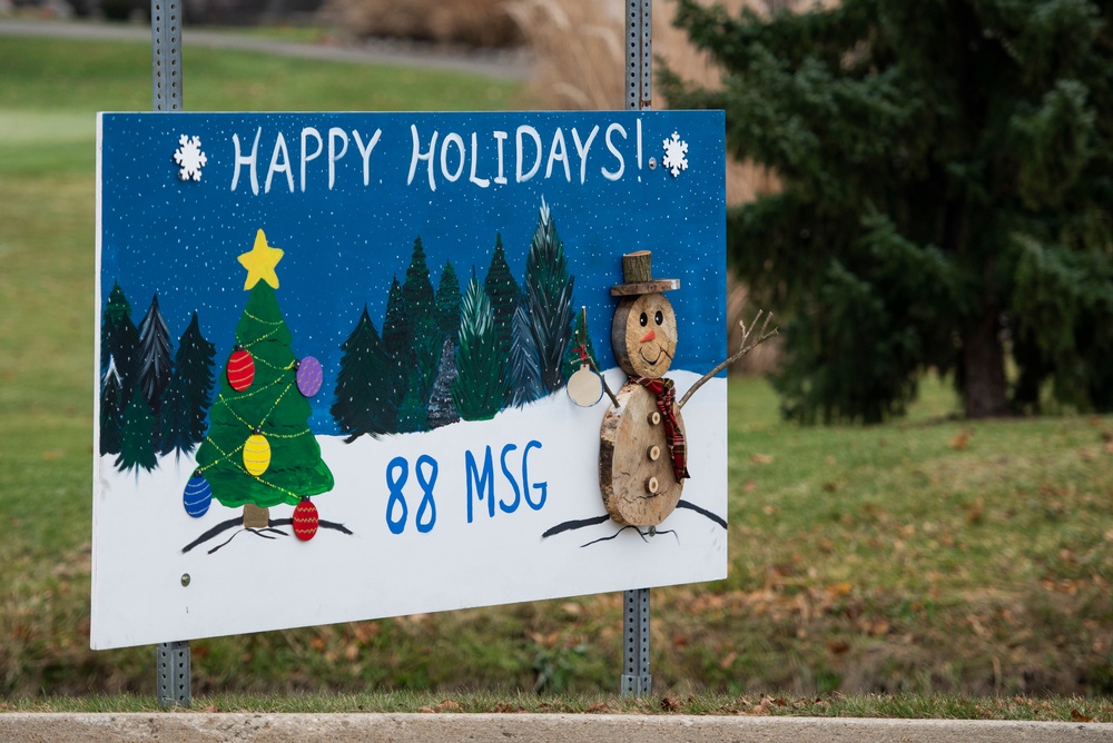Giant Christmas cards appear at Wright-Patt