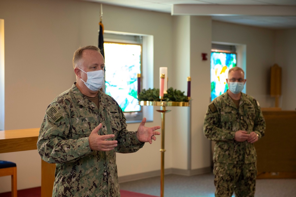 Rear Adm. Darin Via addresses NAVMEDFORLANT