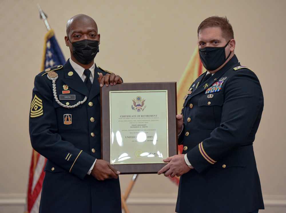 USAG Meade celebrates 1st Sgt. Nichardo Smith's retirement