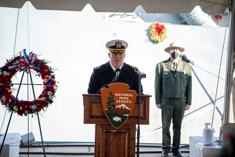 USS Constitution participates in Pearl Harbor Remembrance