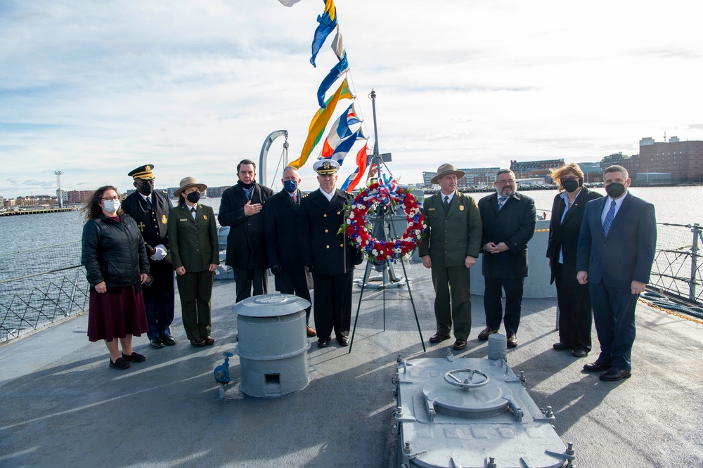 USS Constitution participates in Pearl Harbor Remembrance