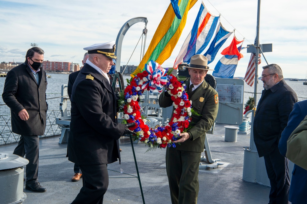 USS Constitution participates in Pearl Harbor Remembrance