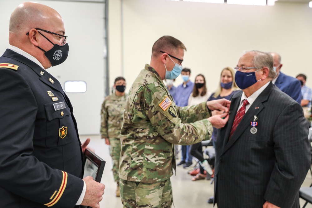 Vietnam Veteran John Fiore recieves awards for his service during  the Vietnam War