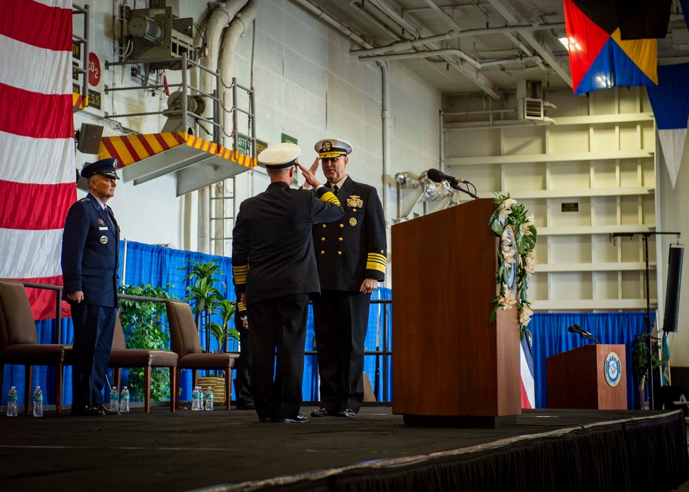 USFFC  Change of Command Aboard GHWB