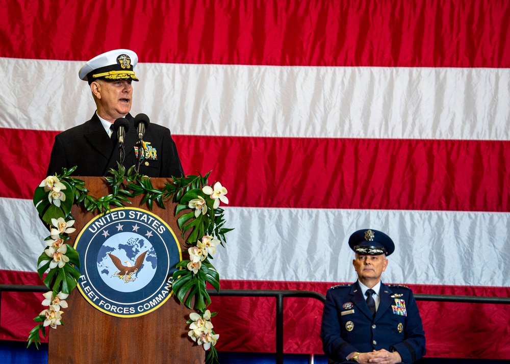 USFFC Change of Command Aboard GHWB