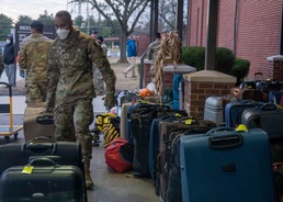 Afghan guests in-process through Task Force Liberty