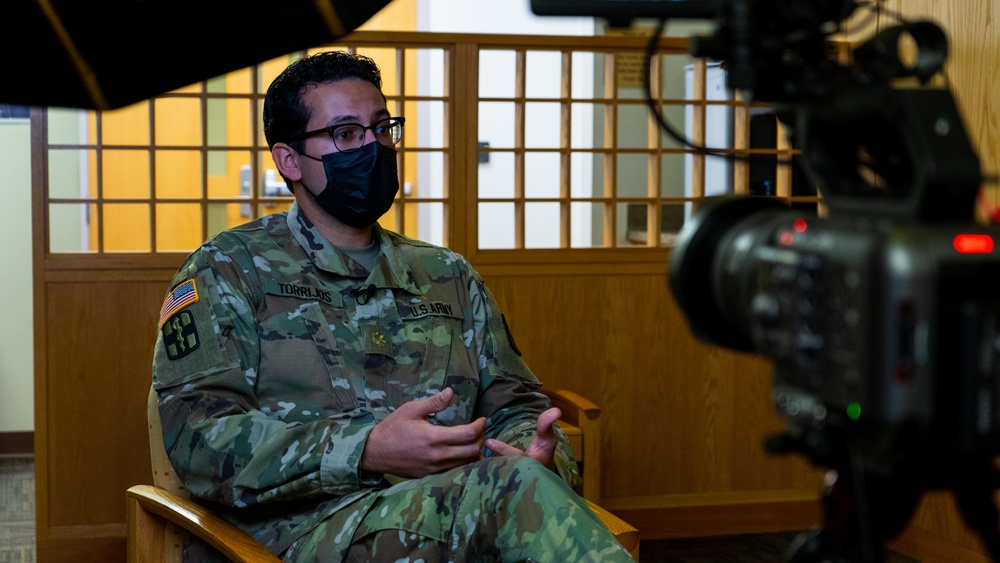 Newsy - Pentagon Press Corps Reporter Interviews U.S. Army Soldiers from the Medical Response Team in Dearborn, Michigan.