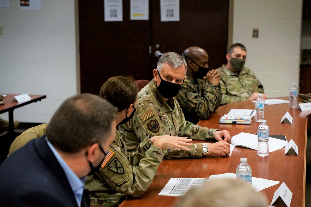 Task Force Atterbury: NORTHCOM Commander and Command Senior Enlisted Leader visit Camp Atterbury