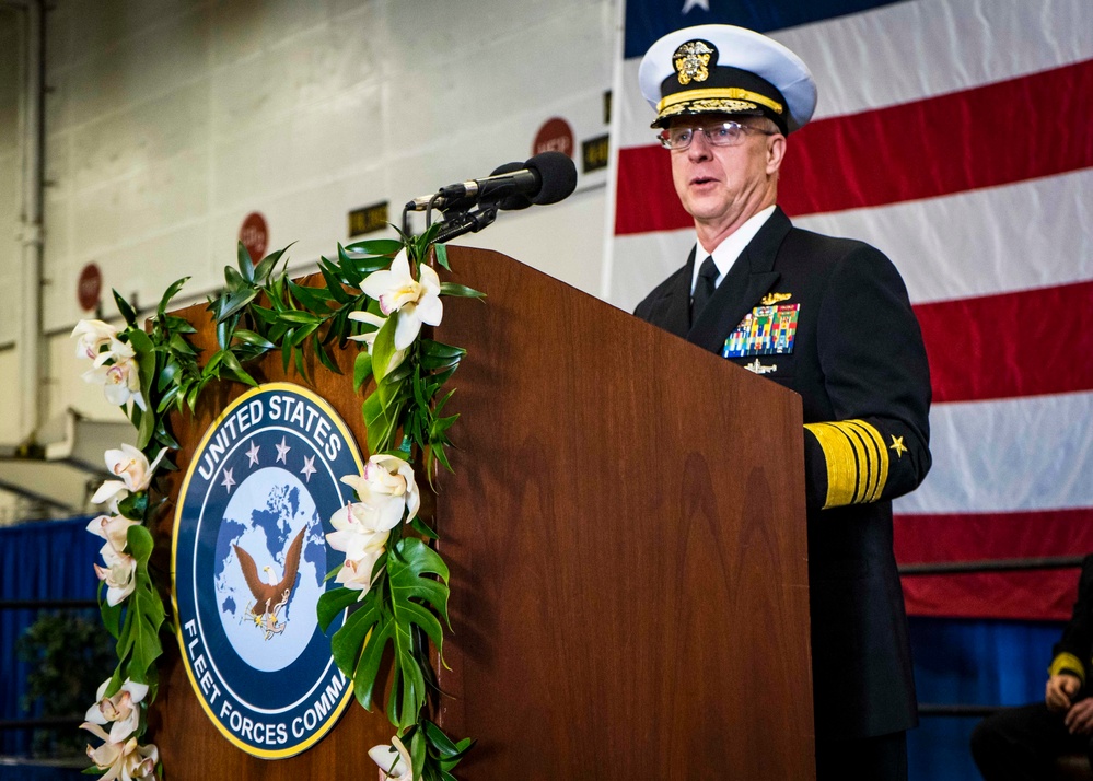 USFFC  Change of Command Aboard GHWB