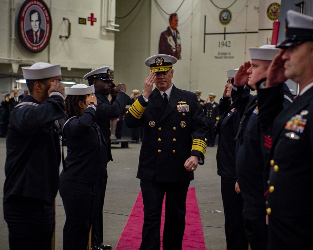 USFFC  Change of Command Aboard GHWB