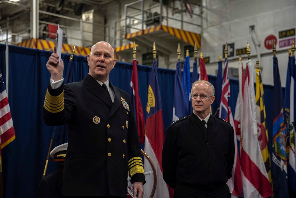 USFFC  Change of Command Aboard GHWB