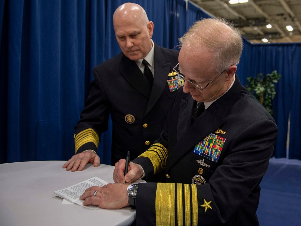 USFFC  Change of Command Aboard GHWB