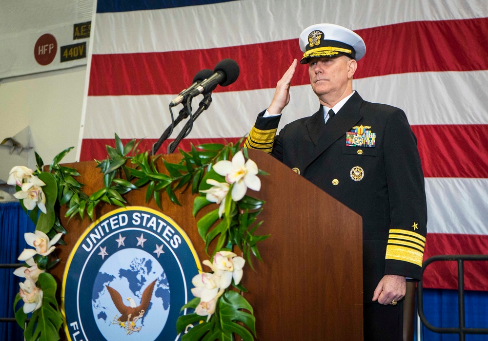 USFFC  Change of Command Aboard GHWB