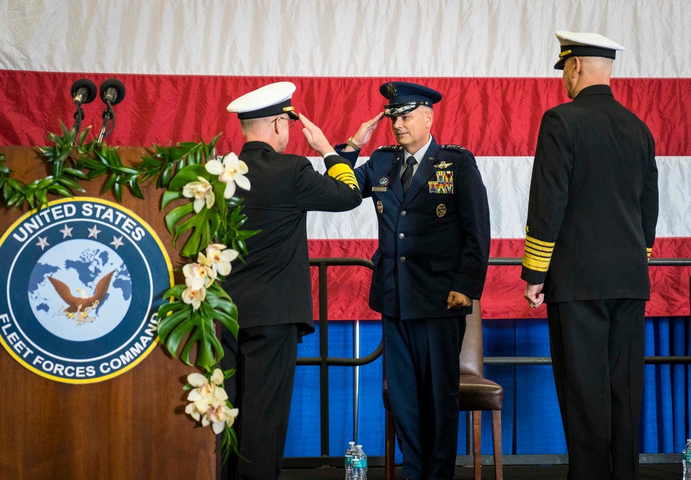 USFFC  Change of Command Aboard GHWB