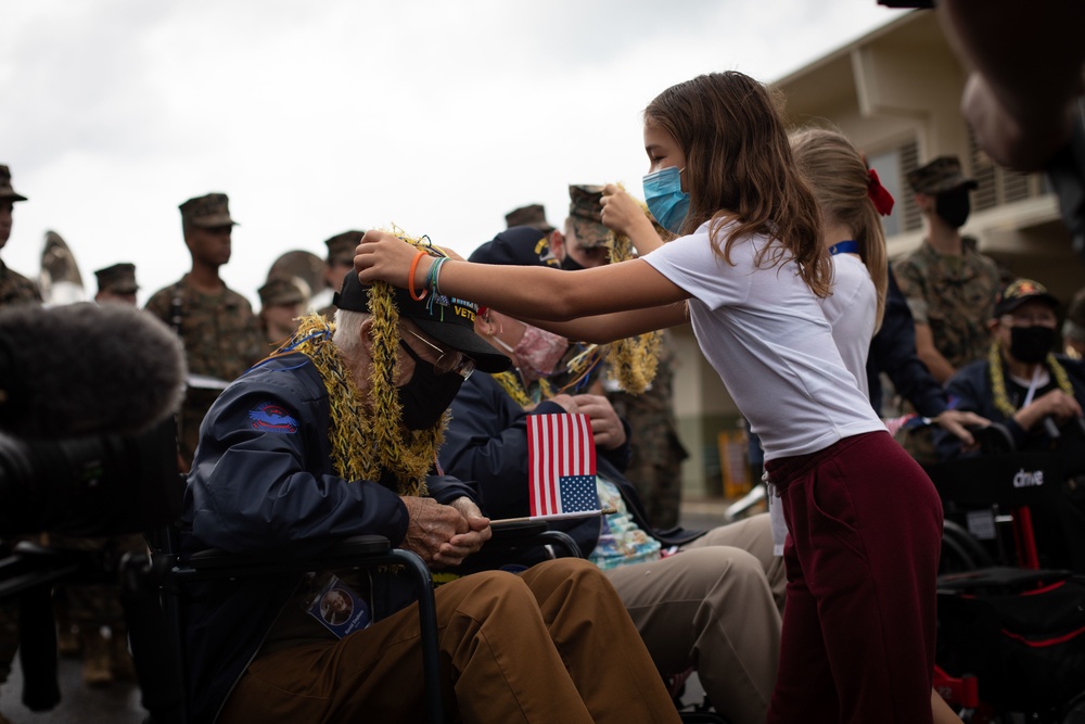 World War II veterans visit Mokapu Elementary, Marine Corps Base Hawaii