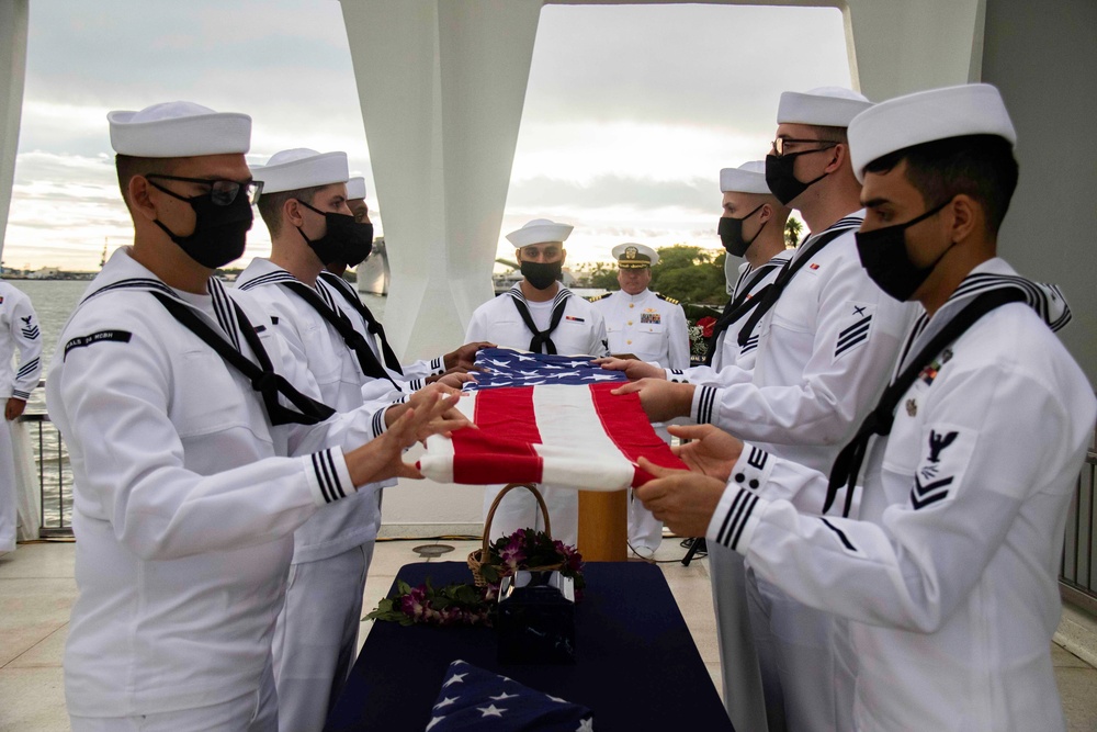 World War II Veteran and Pearl Harbor Survivor Cremains Interred at USS Arizona Memorial