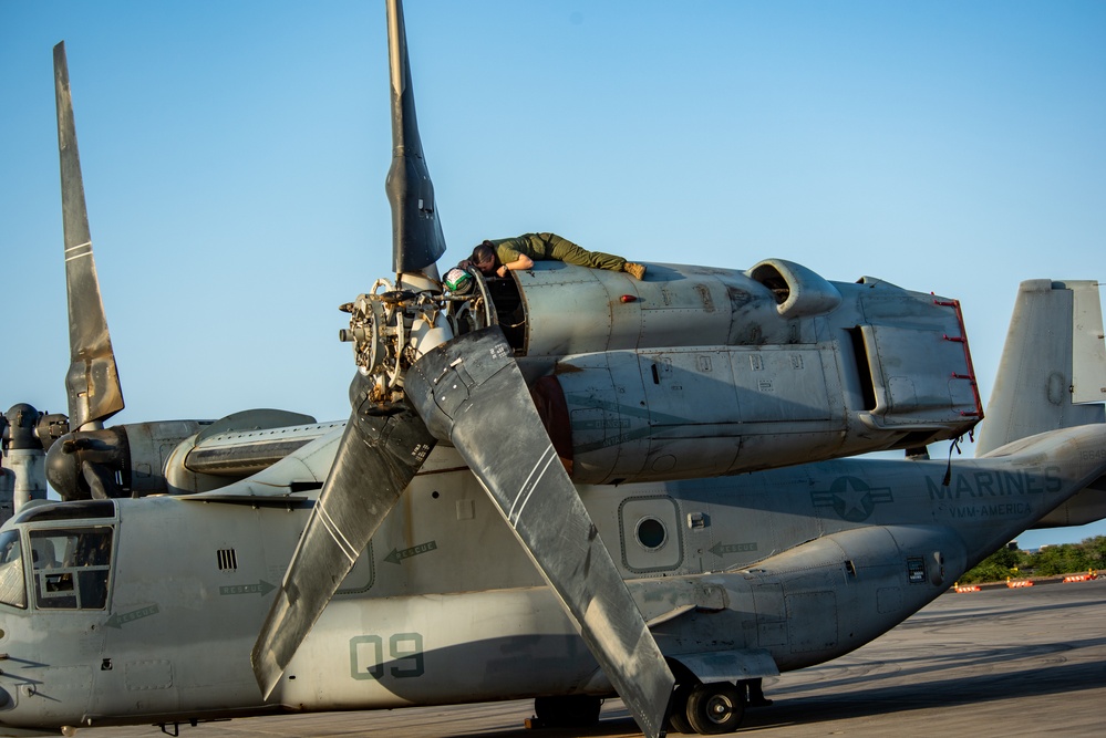 U.S. Marine Ospreys deployed to Djibouti, Africa