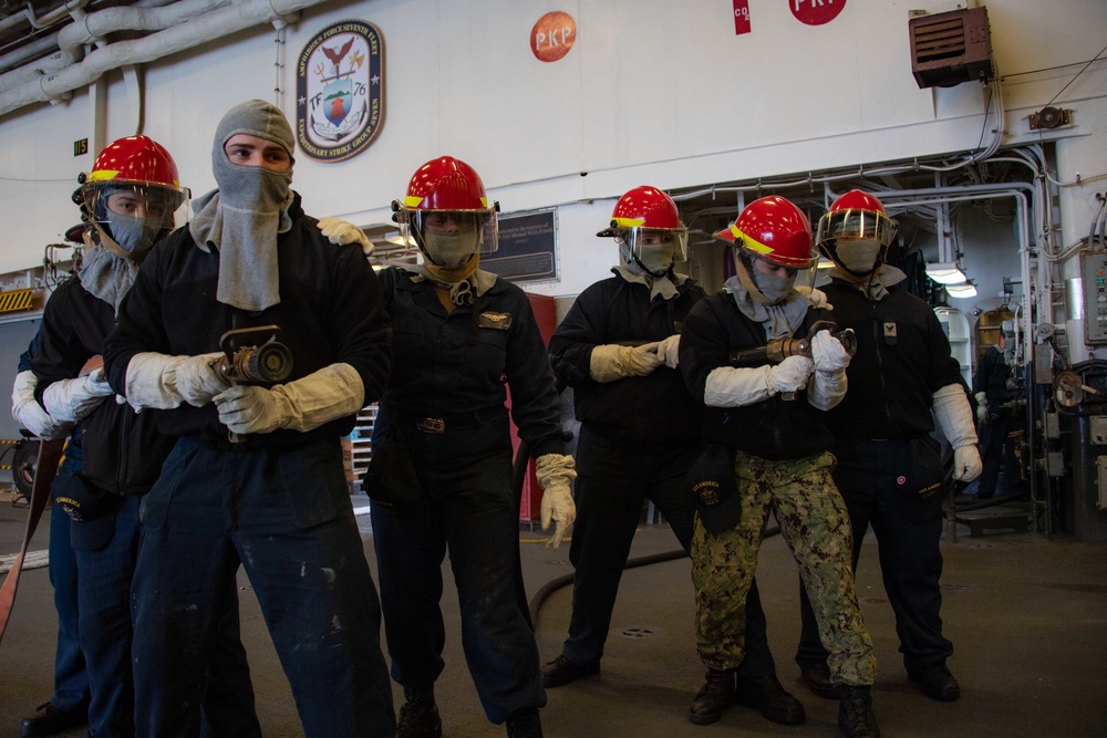 USS America Sailors Conduct Firefighting Drills