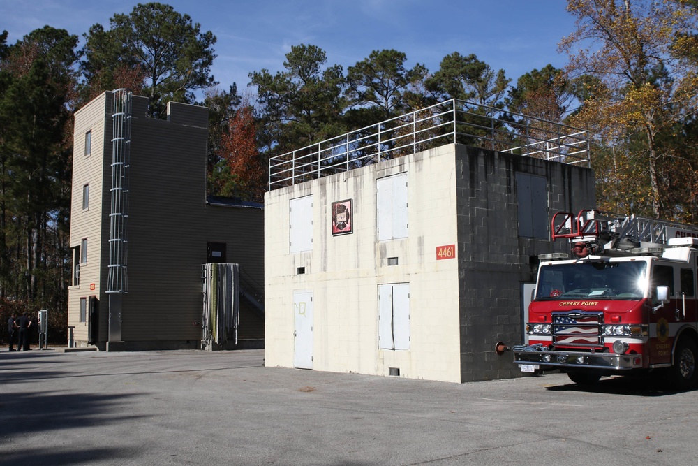 Marine Corps Air Station Cherry Point Firefighters test new gear