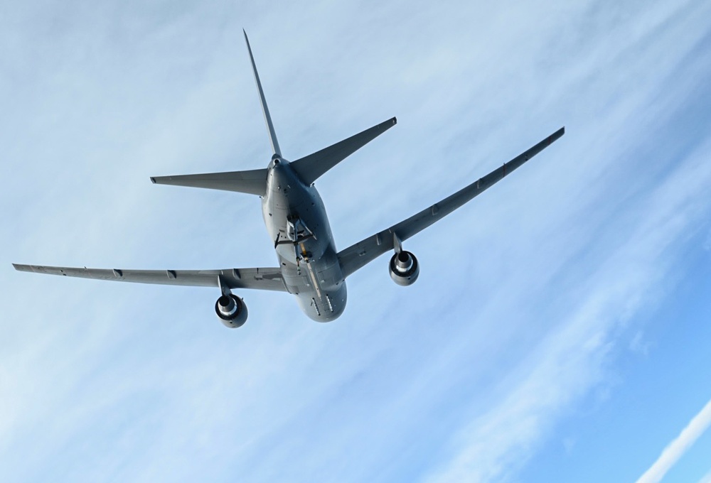 Joint Base MDL KC-46 Pegasus takes first local flight