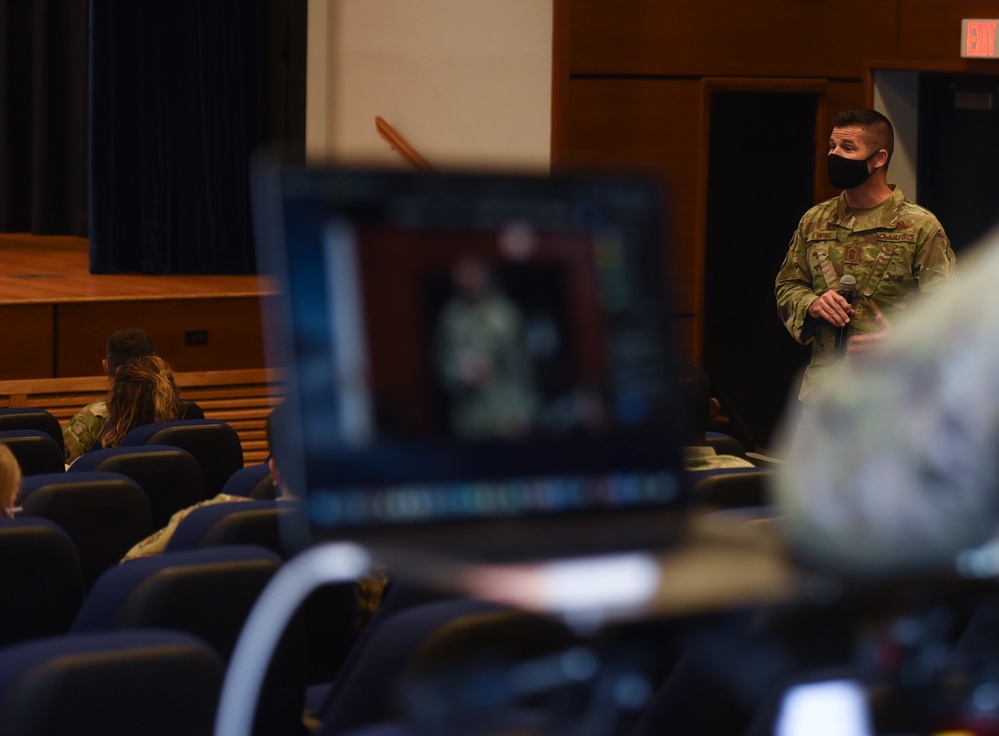 Col. Wes Adams hosts first Commanders Call