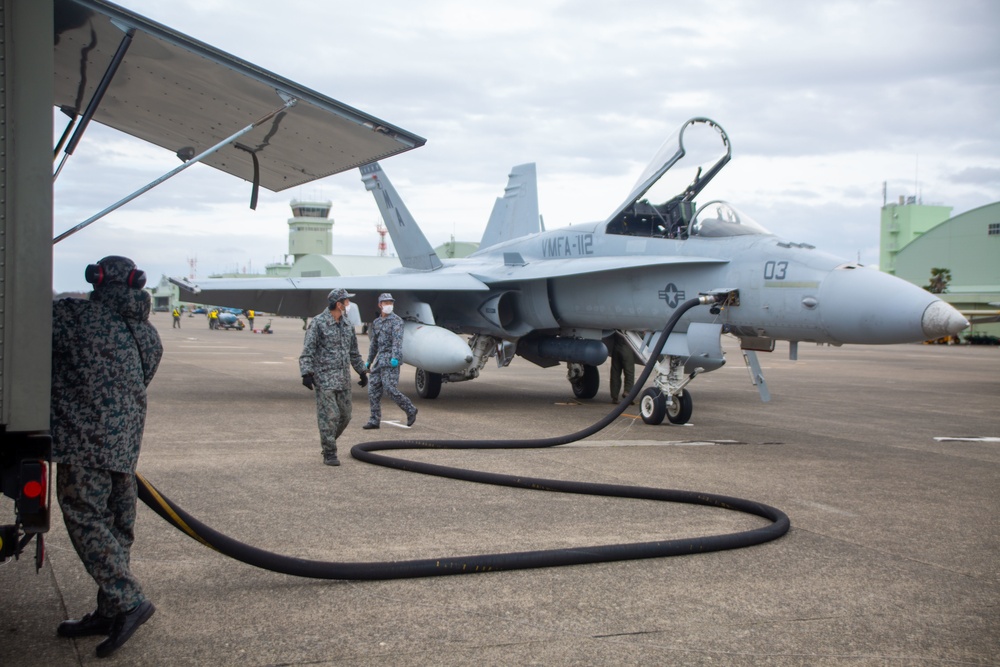 VMFA-112 Lands at Hyakuri Air Base