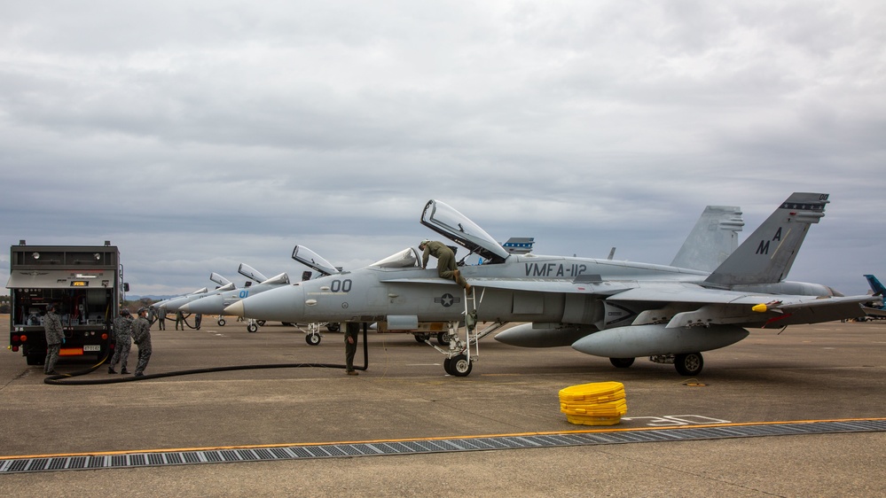 VMFA-112 Lands at Hyakuri Air Base