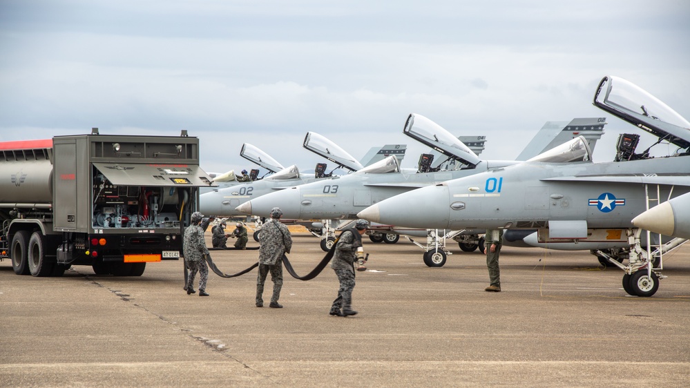 VMFA-112 Lands at Hyakuri Air Base