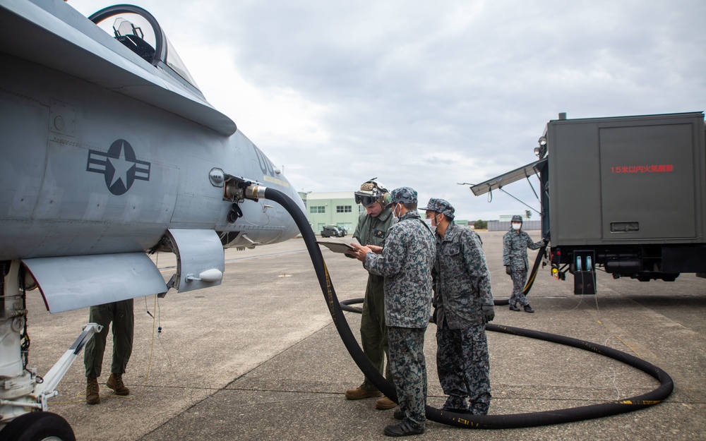 VMFA-112 Lands at Hyakuri Air Base