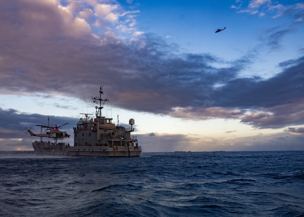 MARINES FAST ROPE ONTO USAV CALABOZA DURING VBSS TRAINING