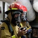 Sailors aboard USS Lake Champlain conduct firefighting drills while in Guam