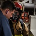 Sailors aboard USS Lake Champlain conduct firefighting drills while in Guam