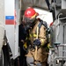 Sailors aboard USS Lake Champlain conduct firefighting drills while in Guam
