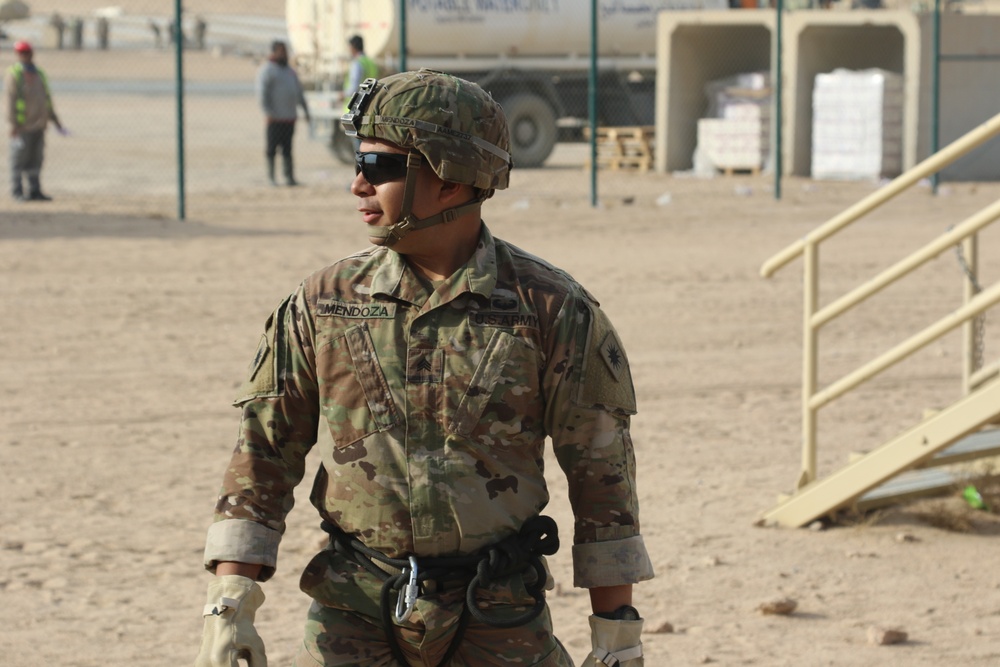 Task Force Phoenix rappel operations course at Camp Buehring, Kuwait